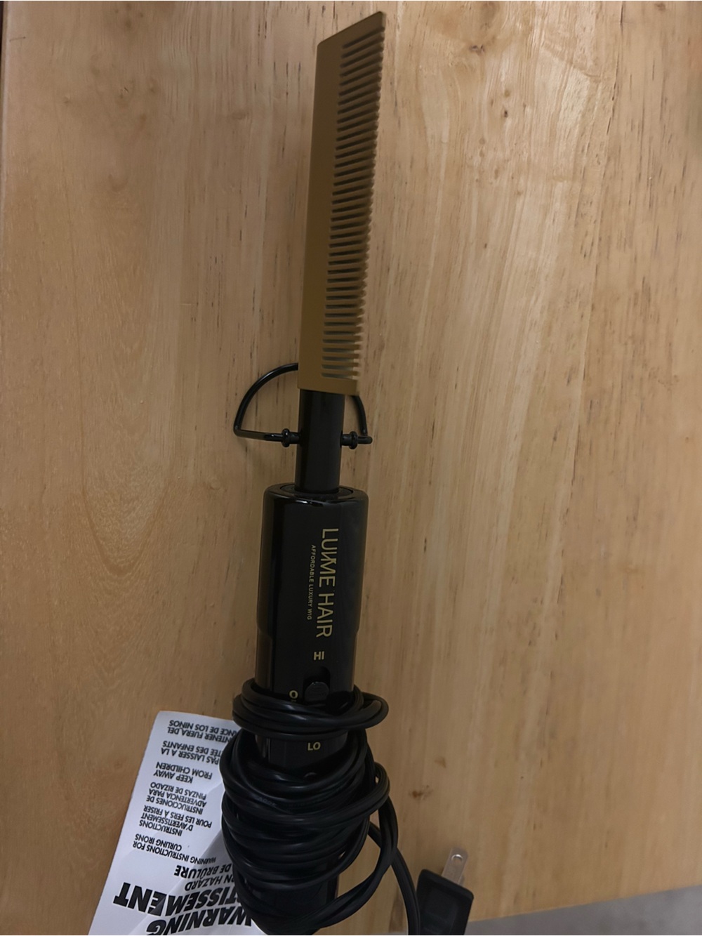 Heated Styling Comb in Brown